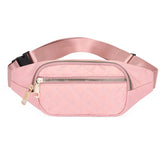 Women Plaid Waist Bag Female Oxford Waterproof Belt Bags Crossbody Chest Bag