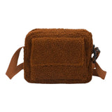 Women Plush Shoulder Bag Furry Stylish Casual Underarm Bag for Shopping