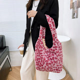 Plush Shoulder Bag Large Capacity Soft Handbag