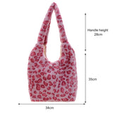 Plush Shoulder Bag Large Capacity Soft Handbag