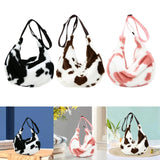 Women Plush Shoulder Bag Warm Bag Ladies Stylish Zipper Pouch