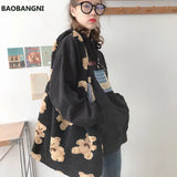 Plush Shoulder Bag Soft Canvas Tote Large Capacity Shopping Bags for Ladies