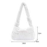 Soft Plush Shoulder Bag Autumn Winter Fluffy Tote Handbag