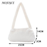 Plush Leopard Underarm Bag Mini Tote Bags Purse