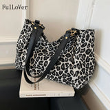 Leopard Shoulder Bags Tote Bags Canvas Bags