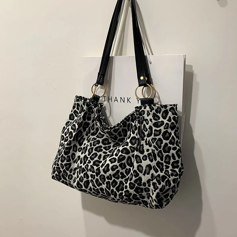 Leopard Shoulder Bags Tote Bags Canvas Bags