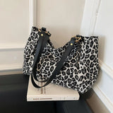 Leopard Shoulder Bag Tote Canvas Bag