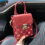 Chinese Style Women Small Bag Messenger Bag Portable Square Bag