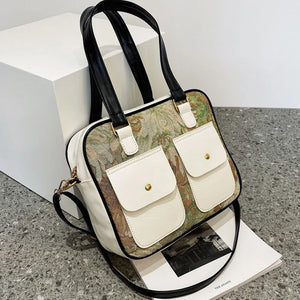 Women Printed Handbags Soft Bread Crossbody Casual Bags Flowers Bag