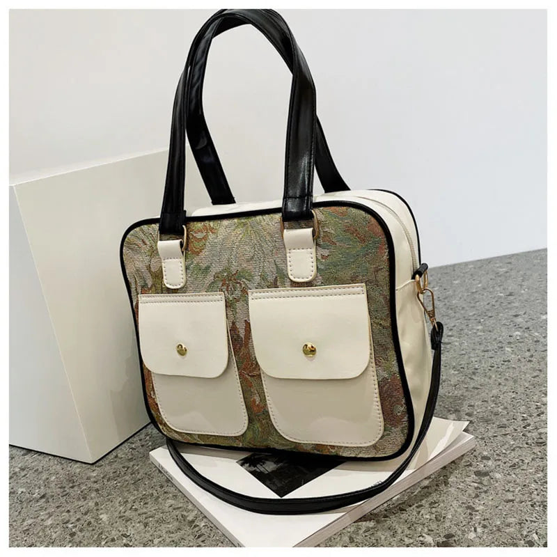 Women Printed Handbags Soft Bread Crossbody Casual Bags Flowers Bag