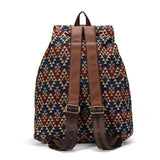 Women Printing Backpack Canvas School Bags For Teenagers Large Shoulder Bag