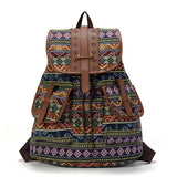 Women Printing Backpack Canvas School Bags For Teenagers Large Shoulder Bag
