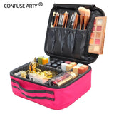 Women Professional Cosmetic Case Beauty Brush Makeup Bag Travel Necessary