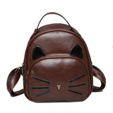 Retro Mini Backpack Spring Summer PU College Wind Ladies Small Backpack