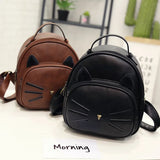 Retro Mini Backpack Spring Summer PU College Wind Ladies Small Backpack