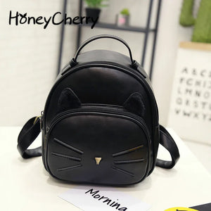 Retro Mini Backpack Spring Summer PU College Wind Ladies Small Backpack