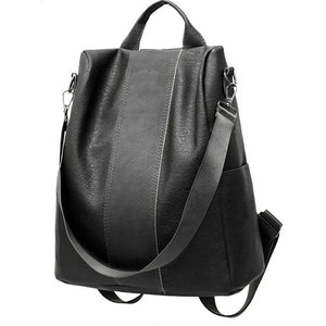 Women Pu Leather Backpack College Preppy School Bag For Student Laptop Girls Lad