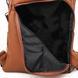 Women Pu Leather Backpack College Preppy School Bag For Student Laptop Girls Lad