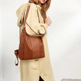 Women Pu Leather Backpack College Preppy School Bag For Student Laptop Girls Lad