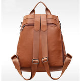 Women Pu Leather Backpack College Preppy School Bag For Student Laptop Girls Lad