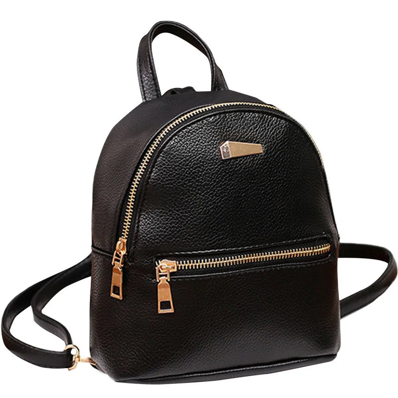 Women Pu Leather Backpack School Rucksack College Satchel Travel Bag