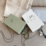 Small Box Shape Animal Pattern Shoulder Bag