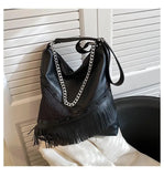 Punk Style Shoulder Bag Large Capacity Bucket Handbag Tote Crossbody Travel Purs