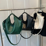 Women Pu Leather Shoulder Messenger Bag Female Large Capacity Crossbody Bucket B
