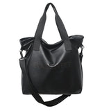 Women Pu Leather Tote Bag Zipper Crossbody Shoulder Shopper Bag