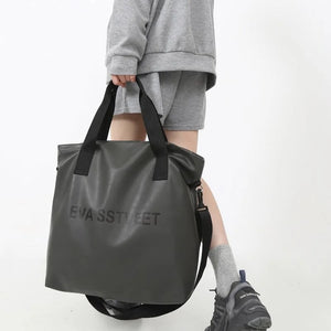 Women Pu Leather Tote Bag Zipper Crossbody Shoulder Shopper Bag