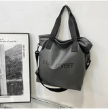 Women Pu Leather Tote Bag Zipper Crossbody Shoulder Shopper Bag