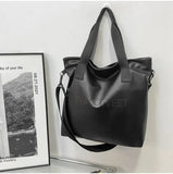 Women Pu Leather Tote Bag Zipper Crossbody Shoulder Shopper Bag