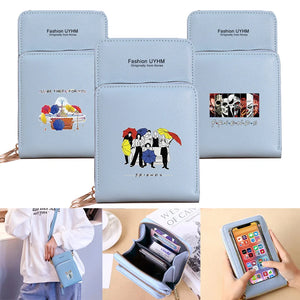 Women Pu Leather Wallet Card pack Mobile Phone Bags Crossbody Shoulder Bag