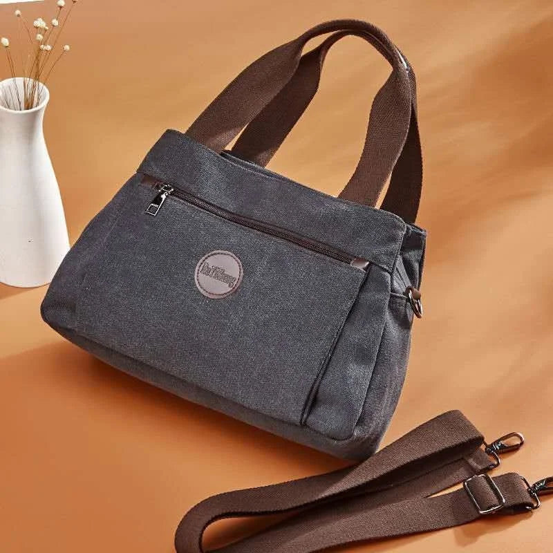 Canvas Shoulder Bag Casual Hobo Handbag Messenger Crossbody Tote Bag