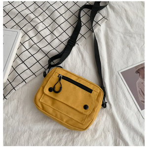 Canvas Zipper Shoulder Messenger Bag