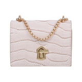 Women Mini Chain Shoulder Bag PU Leather Small Square Crossbody Bag