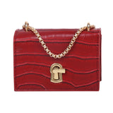 Women Mini Chain Shoulder Bag PU Leather Small Square Crossbody Bag