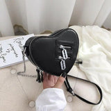 Red Heart Shape Shoulder Bag Women Chain Crossbody Bag