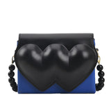 Heart Shape Shoulder Bag Chain Crossbody Wedding Clutch
