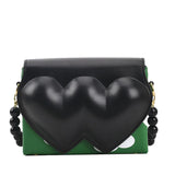 Heart Shape Shoulder Bag Chain Crossbody Wedding Clutch