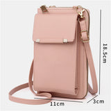Leather Women's Shoulder Bag with Card Holders
