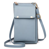 Leather Women's Shoulder Bag with Card Holders