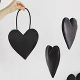 Red Heart Shape Shoulder Bag Women Chain Crossbody Clutch Purse