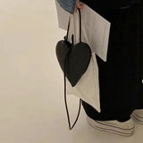 Red Heart Shape Shoulder Bag Women Chain Crossbody Clutch Purse