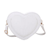 Red Love Heart Shape Shoulder Bag Women Chain Crossbody Bag
