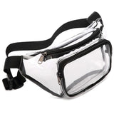 Women Pvc Waist Fanny Pack Belt Bag Hip Bum Bag Clear Transparent