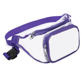 Women PVC Waist Fanny Pack Belt Bag Clear Transparent Chest Pouch Bag