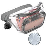 Women Pvc Waist Fanny Pack Belt Bag Hip Bum Bag Clear Transparent