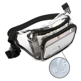 Women Pvc Waist Fanny Pack Belt Bag Hip Bum Bag Clear Transparent