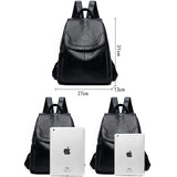 Women Leather Backpacks for Girls Daypack Vintage School Bags Rucksack